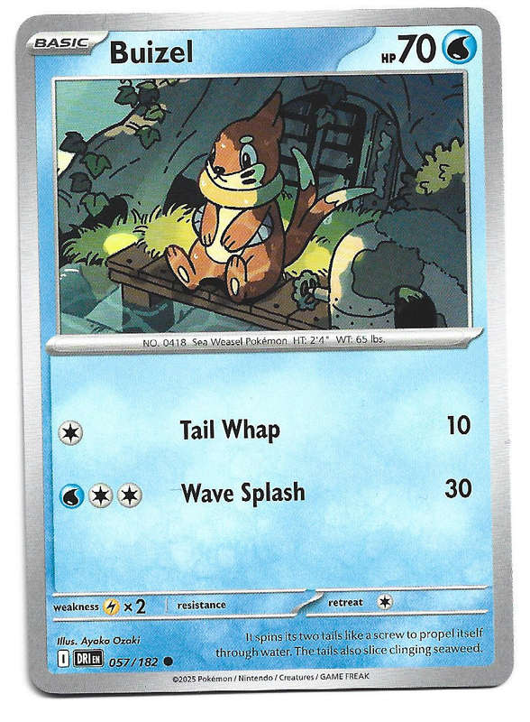 BUIZEL - COMMON  57/182  POKEMON TCG DESTINED RIVALS TRADING CARD