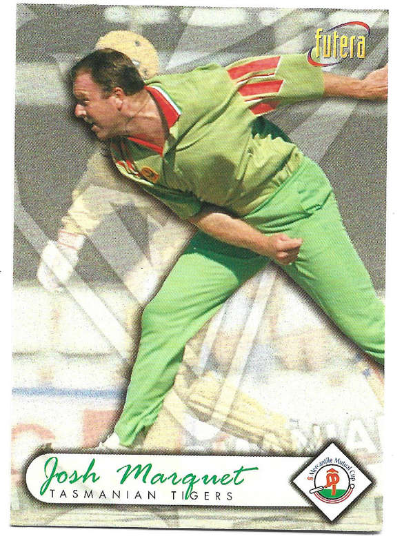 JOSH MARQUET - 1996 FUTERA CRICKET WORLD CUP COLLECTION - BASE TRADING CARD 57