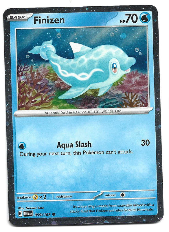 FINIZEN - COSMO HOLO RARE POKEMON TWILIGHT MASQUERADE   59/167 TRADING CARD