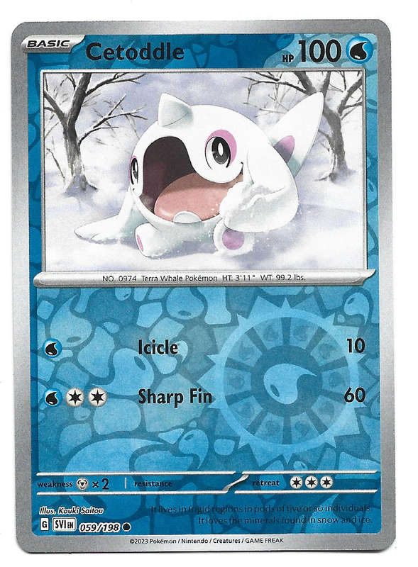CETODDLE - REVERSE HOLO  59/198 POKEMON TCG SCARLET & VIOLET TRADING CARD