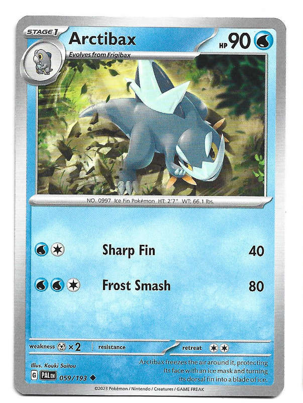 ARCTIBAX - COMMON  59/193 POKEMON TCG PALDEA EVOLVED TRADING CARD
