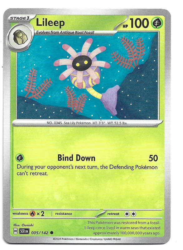 LILEEP -  COMMON  5/142 POKEMON TCG STELLAR CROWN TRADING CARD