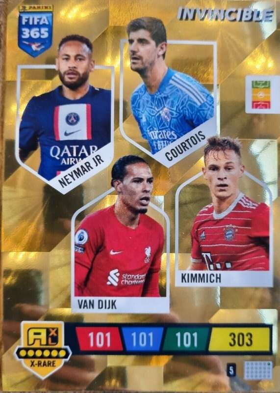INVINCIBLE - PANINI `FIFA 365 COLLECTION` 2023 - GOLD `TOP MASTER` FOIL TRADING CARD 5