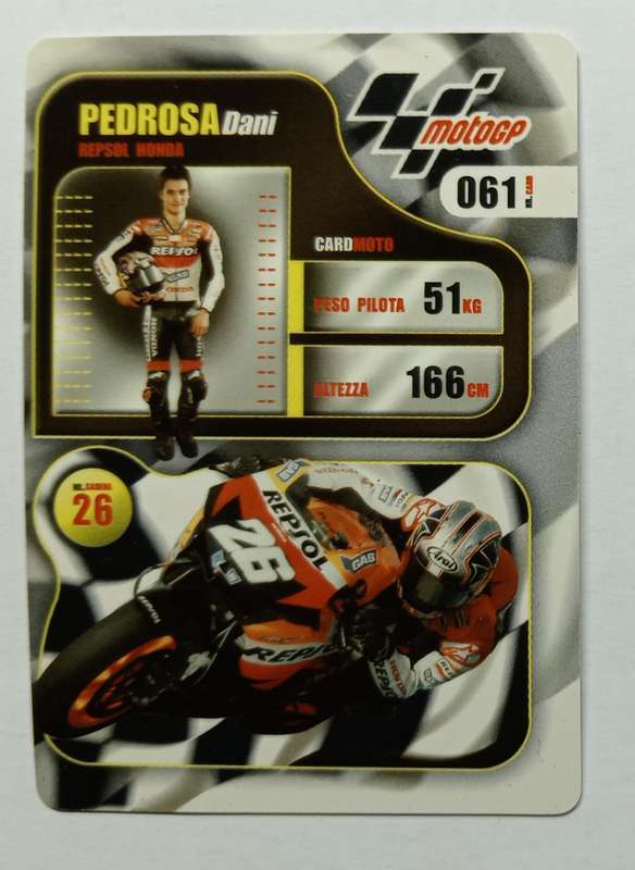 DANI PEDROSA - MOTO GP 07 `PREZIOSI COLLECTION`  - RARE FOIL TRADING CARD 061