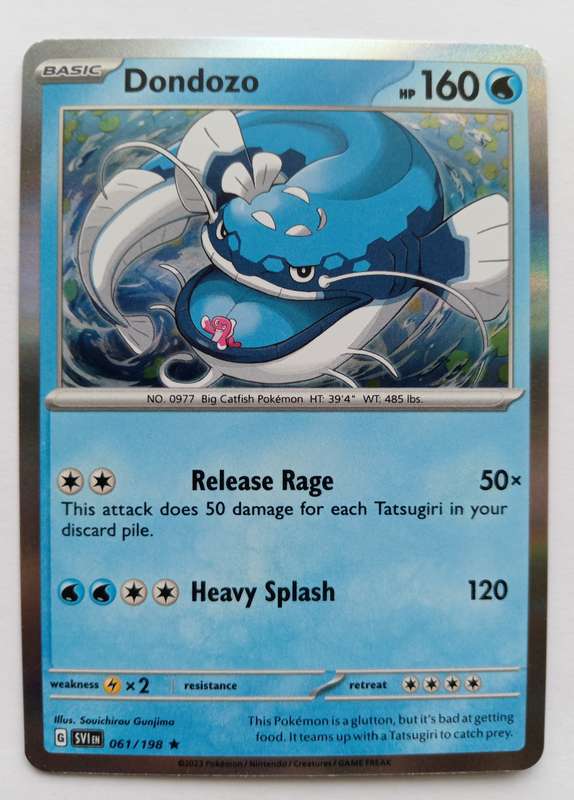 DONDOZO - POKEMON SCARLET & VIOLET 2023  - RARE HOLO TRADING CARD 61/198 - MINT