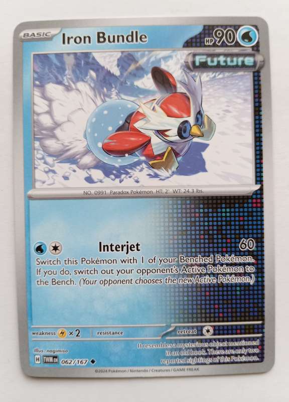IRON BUNDLE - POKEMON NINTENDO TWILIGHT MASQUERADE  - COMMON TRADING CARD 62/167