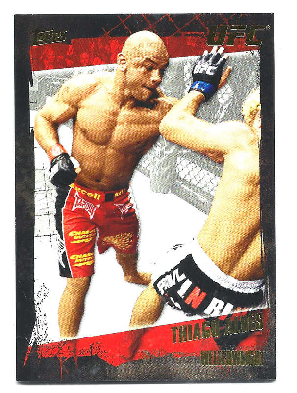 THIAGO ALVES - TOPPS UFC 2010 COLLECTION -  GOLD FOIL PARALLEL TRADING CARD 62