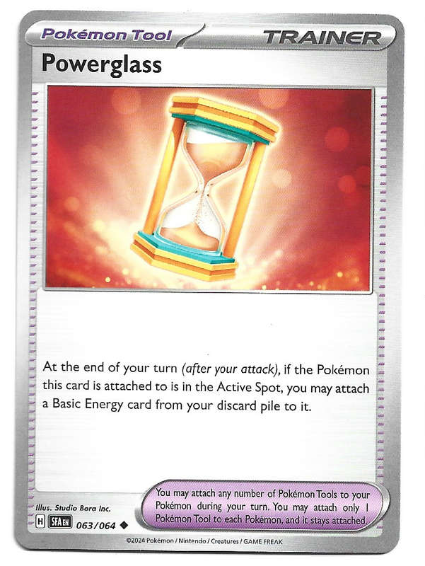 POWERGLASS - NON HOLO  63/64 POKEMON TCG SHROUDED FABLE TRADING CARD