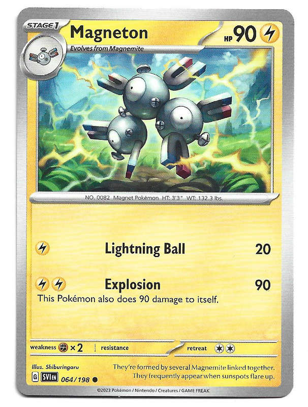 MAGNETON - COMMON  64/198  POKEMON TCG SCARLET & VIOLET TRADING CARD