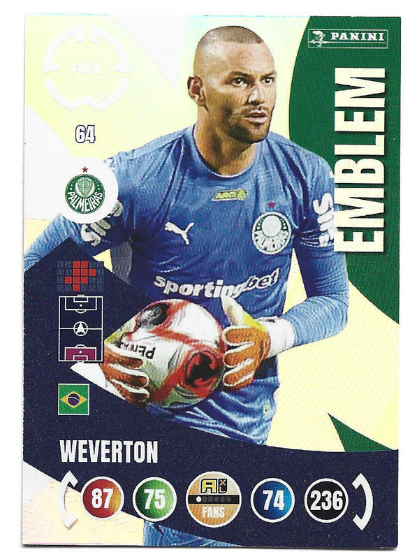 WEVERTON - PANINI CLUB WORLD CUP 2025 - FOIL EMBLEM TRADING CARD 64
