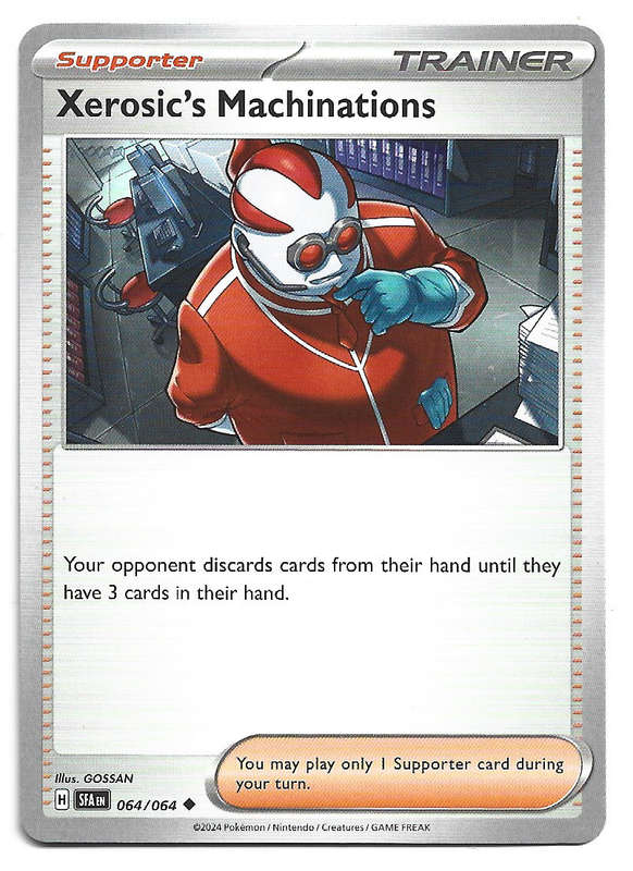 XEROSIC'S MACHINATIONS - POKEMON SHROUDED FABLE UNCOMMON  64/64 TRADING CARD
