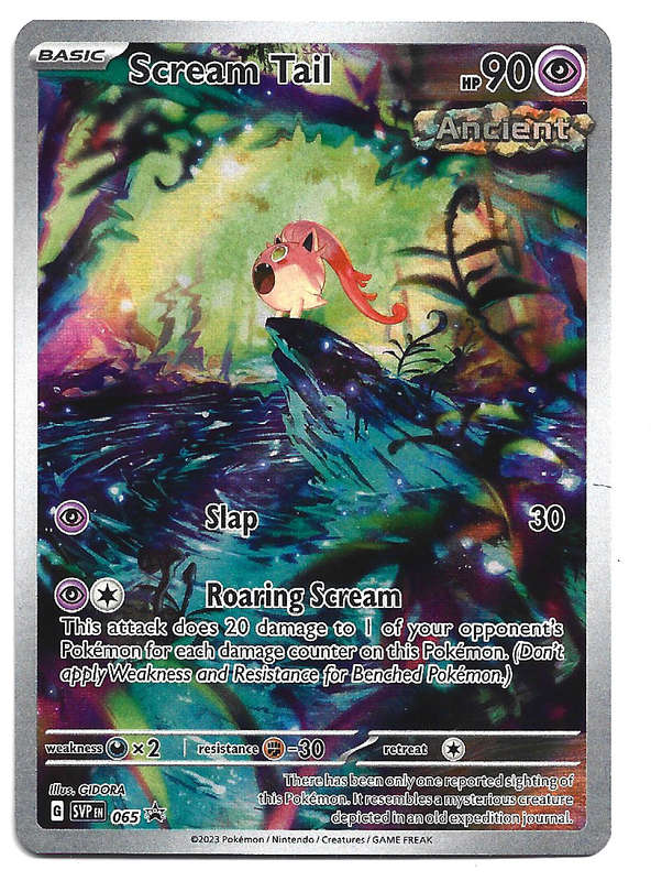 SCREAM TAIL -  POKEMON TCG SCARLET & VIOLET SVP 065 FULL ART HOLO PROMO TRADING CARD
