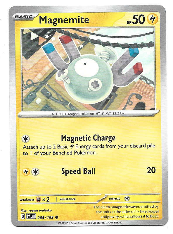 MAGNEMITE - COMMON  65/193 POKEMON TCG PALDEA EVOLVED TRADING CARD