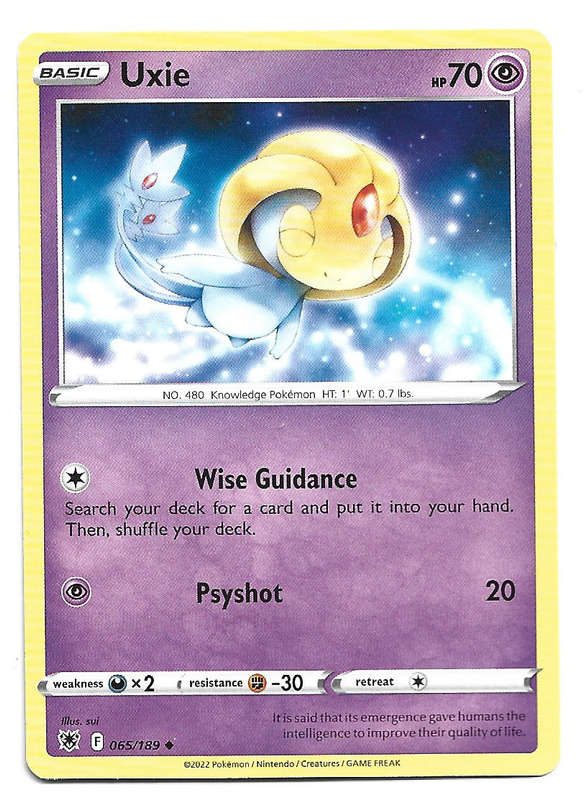 UXIE - COMMON  65/189 POKEMON TCG ASTRAL RADIANCE TRADING CARD
