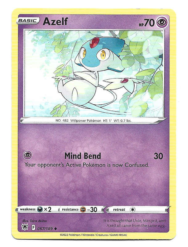 AZELF - COMMON  67/189 POKEMON TCG ASTRAL RADIANCE TRADING CARD
