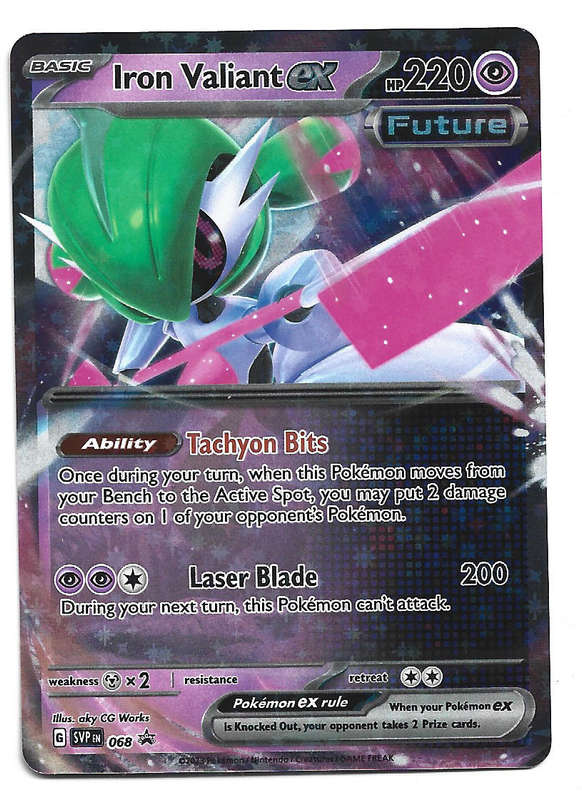 IRON VALIANT EX -  HOLO RARE PROMO SVP068 POKEMON TCG SCARLET & VIOLET TRADING CARD