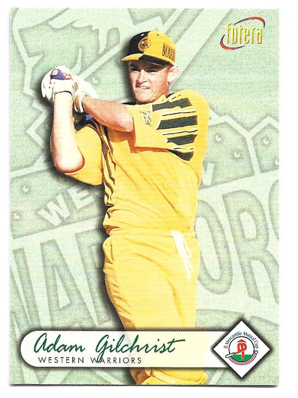 ADAM GILCHRIST - 1996 FUTERA CRICKET WORLD CUP COLLECTION - BASE TRADING CARD 68