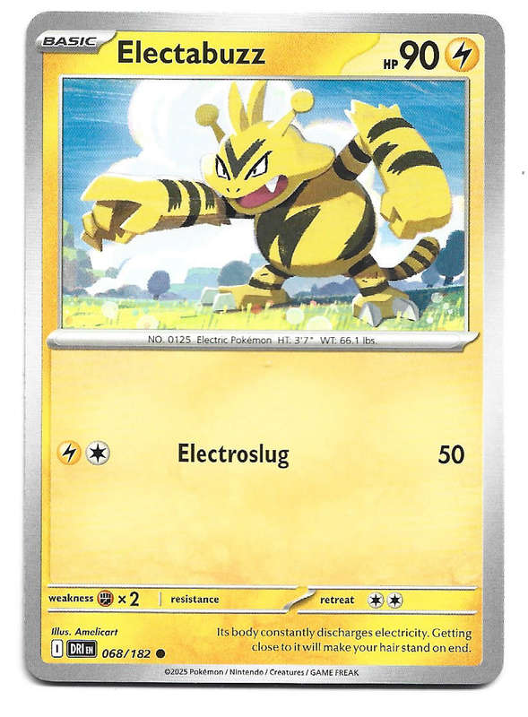 ELECTABUZZ - COMMON  68/182  POKEMON TCG DESTINED RIVALS TRADING CARD