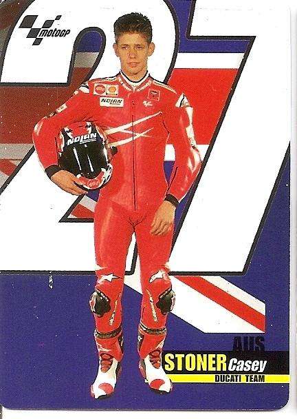 CASEY STONER - MOTO GP 07 `PREZIOSI COLLECTION`  - RIDER KIT TRADING CARD 69