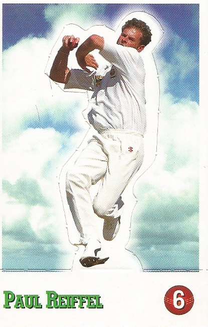 PAUL REIFFEL - SELECT CRICKET 1997/98 STICKER COLLECTION - RARE "POP-UP" TRADING CARD 6