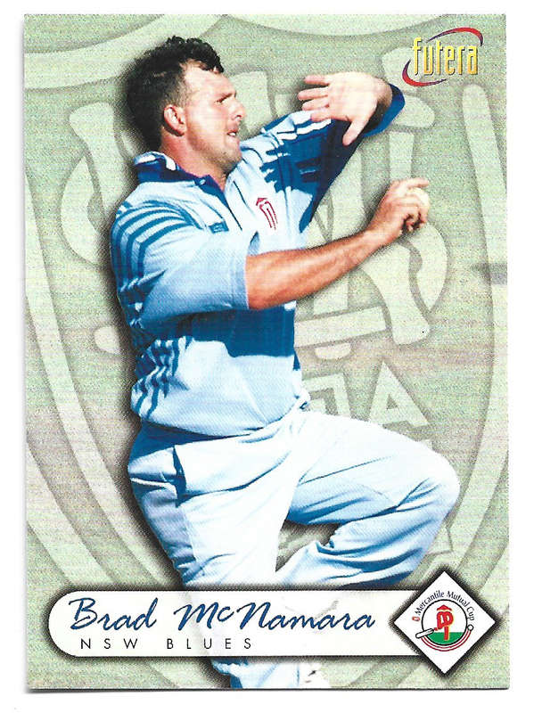 BRAD McNAMARA - 1996 FUTERA CRICKET WORLD CUP COLLECTION - BASE TRADING CARD 70