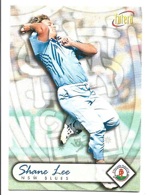 SHANE LEE - 1996 FUTERA CRICKET WORLD CUP COLLECTION - BASE TRADING CARD 72