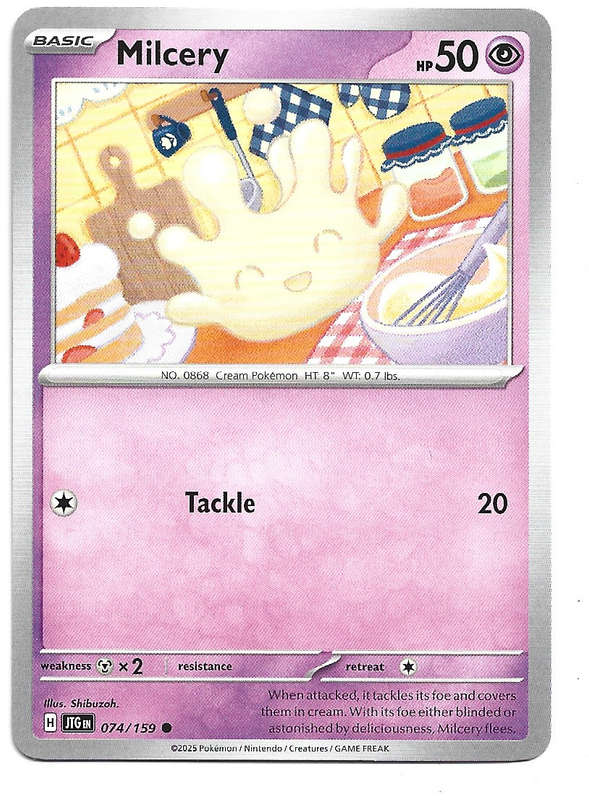 MILCERY - COMMON  74/159 POKEMON TCG JOURNEY TOGETHER TRADING CARD
