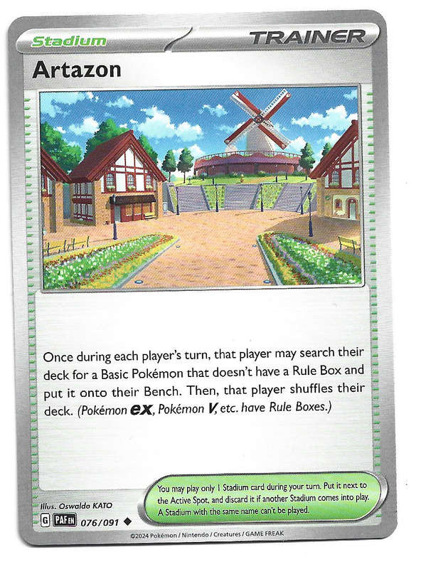 ARTAZON -  COMMON  76/91 POKEMON TCG PALDEAN FATES  TRADING CARD