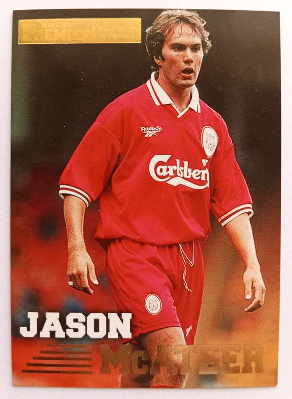 JASON McATEER (Liverpool) - TOPPS PREMIER GOLD COLLECTION 1996/97 - TRADING CARD CARD 77 of 161