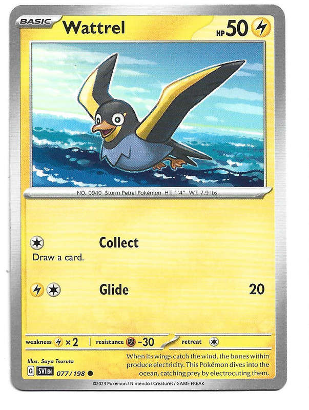 WATTREL - COMMON  77/198  POKEMON TCG SCARLET & VIOLET TRADING CARD