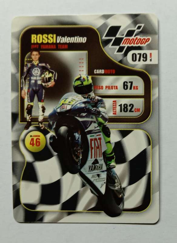 VALENTINO ROSSI - MOTO GP 07 `PREZIOSI COLLECTION`  - RARE FOIL TRADING CARD 079