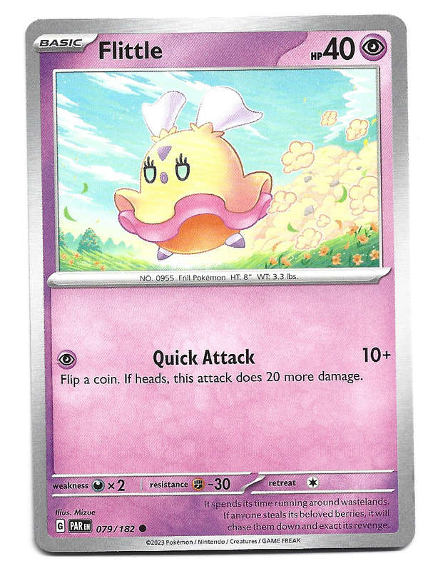 FLITTLE  -   COMMON POKEMON PARADOX RIFT  79/182 TRADING CARD