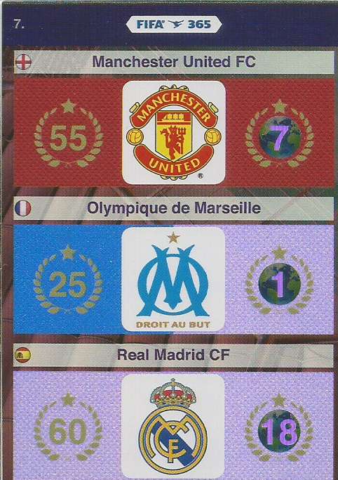 FIFA 365 - PANINI "FIFA 365" 2016 COLLECTION - FOIL "TEAM LOGOS" TRADING CARD 7
