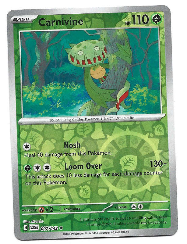 CARNIVINE -  REVERSE HOLO  7/142 POKEMON TCG STELLAR CROWN TRADING CARD