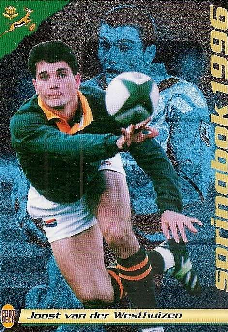 JOOSTE VAN DER WESTHUIZEN (Springboks) - SPORTS DECK RUGBY COLLECTION  1996 - TRADING CARD 7