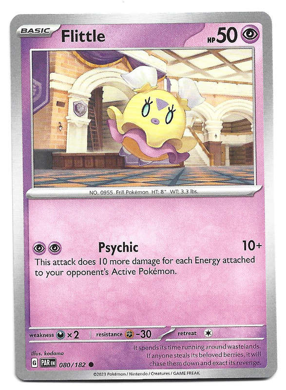 FLITTLE - POKEMON PARADOX RIFT  80/182  COMMON TRADING CARD