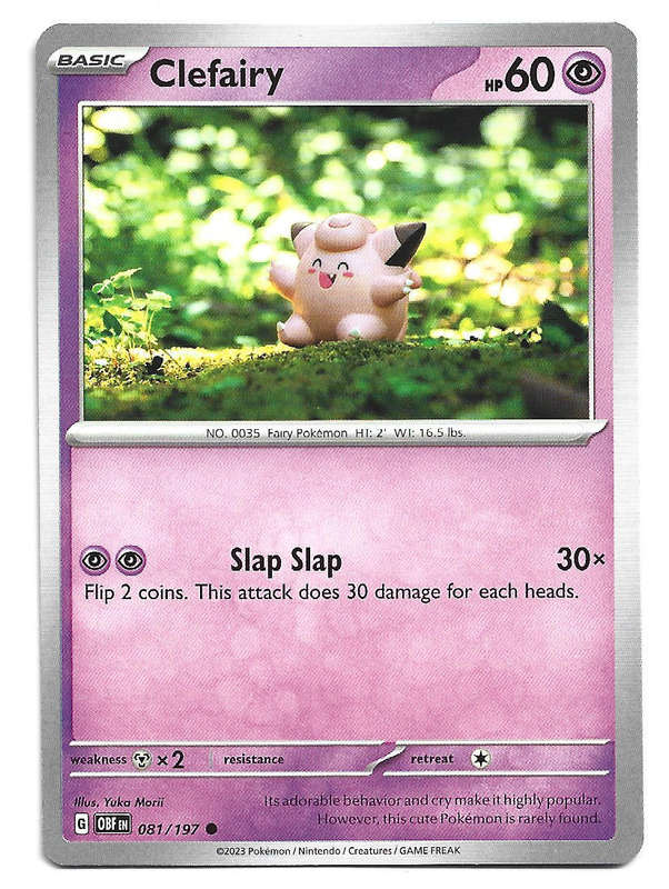 CLEFAIRY - COMMON  81/197  POKEMON TCG OBSIDIAN FLAMES TRADING CARD