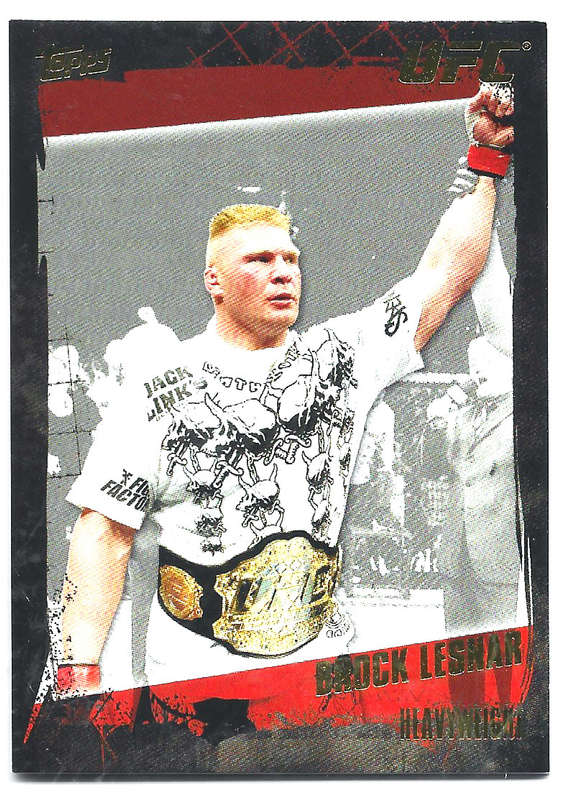 BROCK LESNAR - TOPPS UFC 2010 COLLECTION -  GOLD FOIL PARALLEL TRADING CARD 82