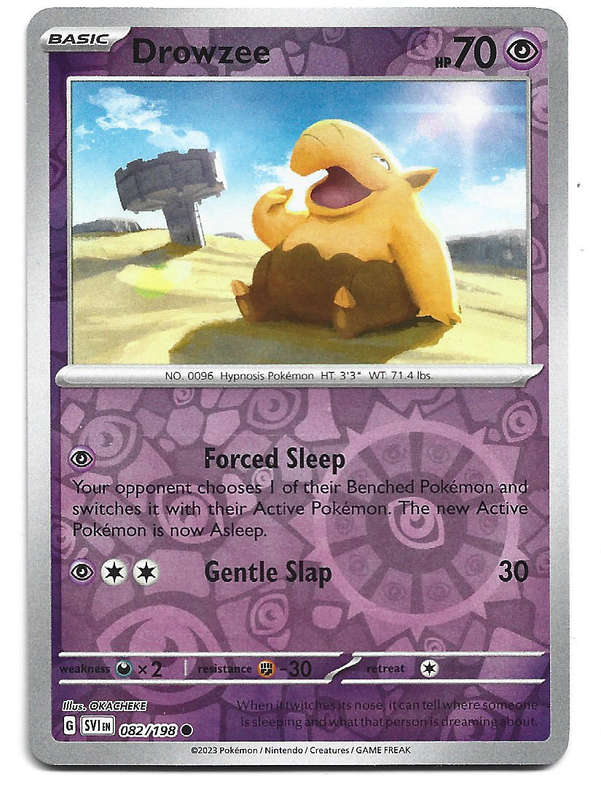 DROWZEE - REVERSE HOLO  82/198 POKEMON TCG SCARLET & VIOLET TRADING CARD