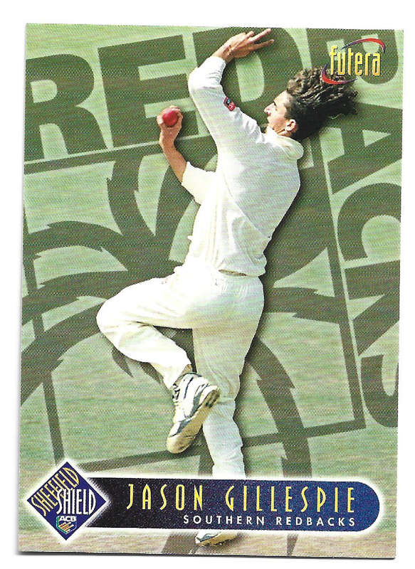 JASON GILLESPIE - 1996 FUTERA CRICKET WORLD CUP COLLECTION - BASE TRADING CARD 82