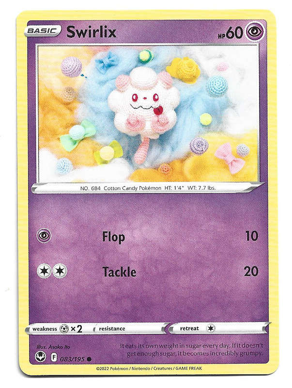SWIRLIX - COMMON  83/195  POKEMON TCG SILVER TEMPEST TRADING CARD