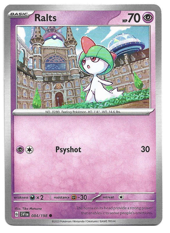 RALTS - COMMON   84/198 POKEMON TCG SCARLET & VIOLET TRADING CARD
