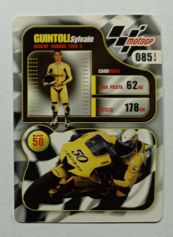 SYLVAIN GUINTOLI - MOTO GP 07 `PREZIOSI COLLECTION`  - RARE FOIL TRADING CARD 085
