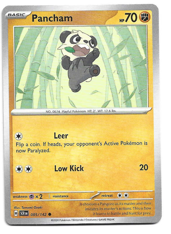 PANCHAM -  COMMON  85/142 POKEMON TCG STELLAR CROWN TRADING CARD