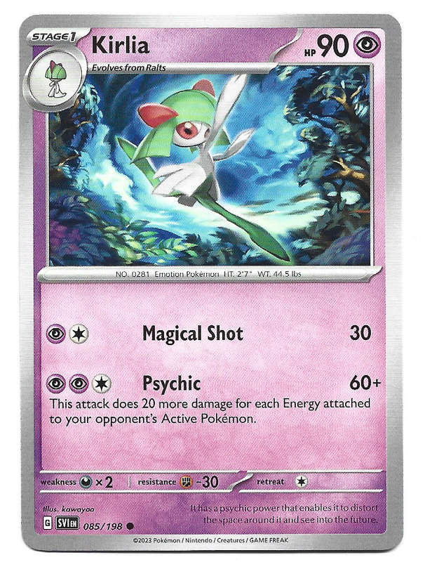 KIRLIA - COMMON  85/198  POKEMON TCG SCARLET & VIOLET TRADING CARD