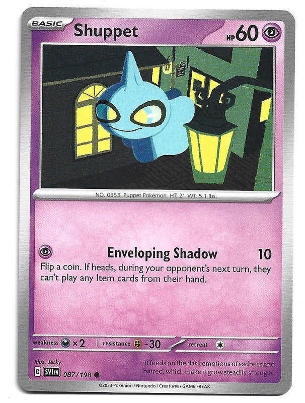 SHUPPET - COMMON  87/198  POKEMON TCG SCARLET & VIOLET TRADING CARD