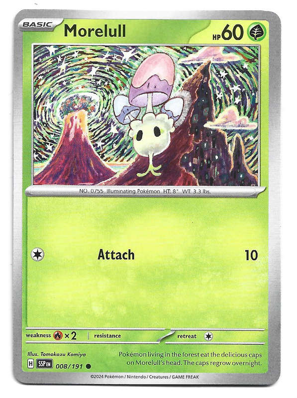 MORELULL - COMMON  8/191  POKEMON TCG SURGING SPARKS TRADING CARD