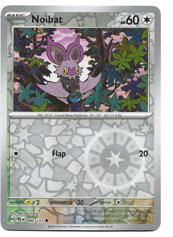 NOIBAT  - REVERSE HOLO  90/131  POKEMON PRISMATIC EVOLUTIONS TRADING CARD