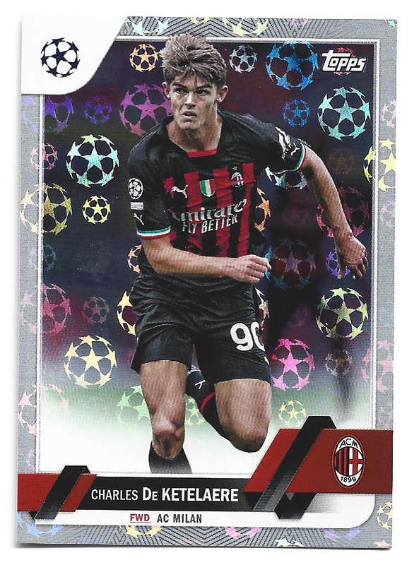 CHARLES DE KETELAERE - TOPPS UEFA Champ League 2023 - SILVER FOIL  TRADING CARD 90