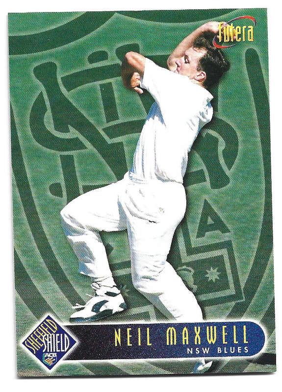 NEIL MAXWELL - 1996 FUTERA CRICKET WORLD CUP COLLECTION - BASE TRADING CARD 90